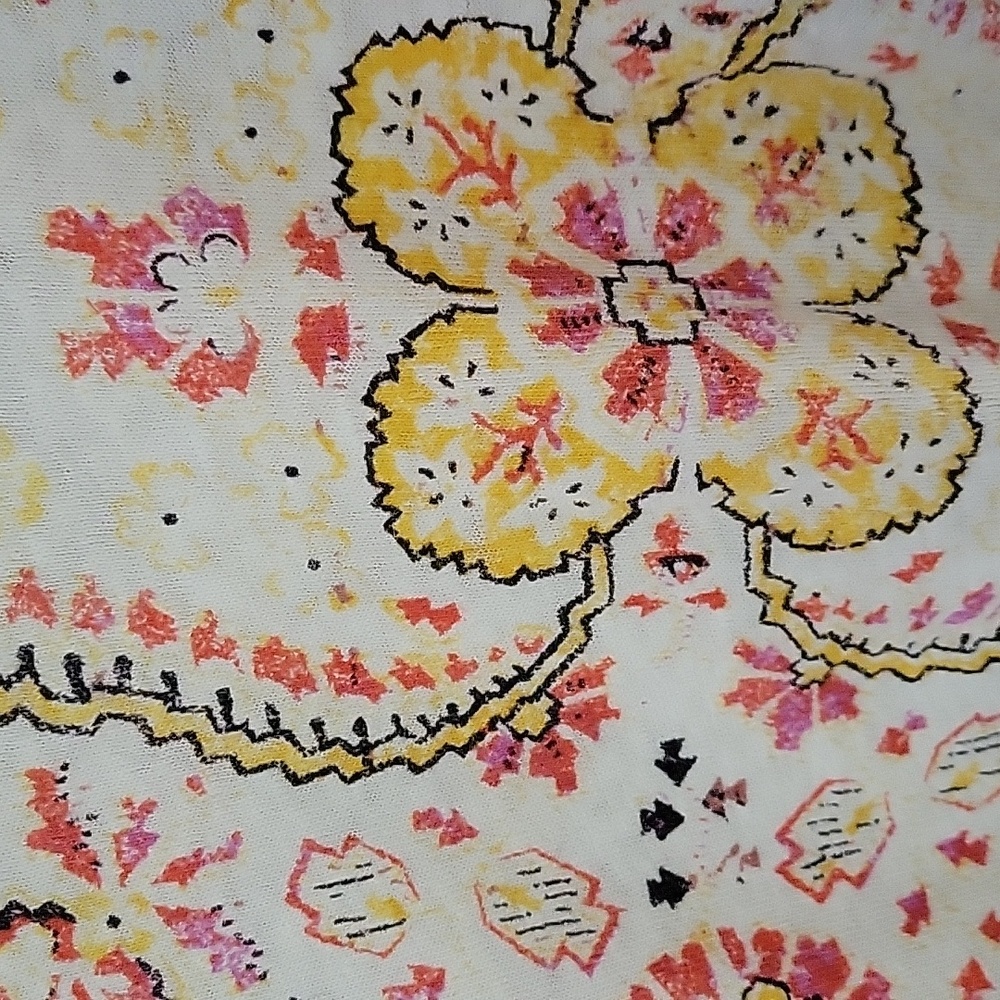 Anthropologie Pilcro Aztec Floral Cotton Linen Shirt Large New - Picture 4 of 8